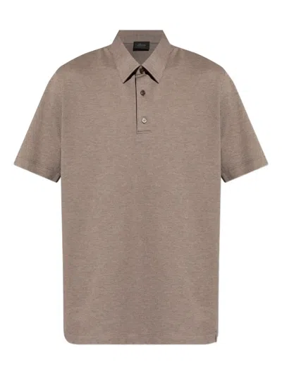 Brioni Short-sleeve Polo Shirt In Green