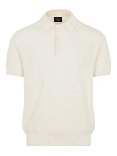 Brioni Short-sleeve Polo Shirt In Neutral