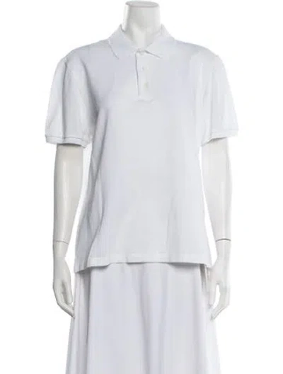 Pre-owned Brioni Short Sleeve Polo In White