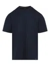 Brioni Cotton Jersey Crewneck T-shirt In Blue