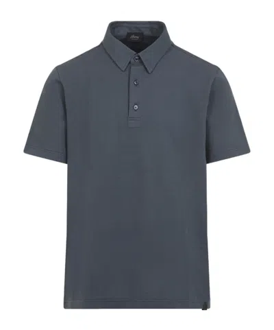Brioni Short-sleeved Polo Shirt In Black