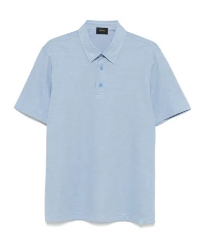Brioni Short-sleeved Polo Shirt In Blue