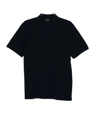 Brioni Short-sleeved Polo Shirt In Black