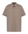 Brioni Short-sleeved Polo Shirt In Brown