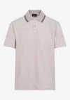 Brioni Short-sleeved Polo T-shirt In Beige