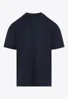 Brioni Cotton Jersey Crewneck T-shirt In Blue