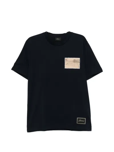 Brioni 반소매 티셔츠 In Blue