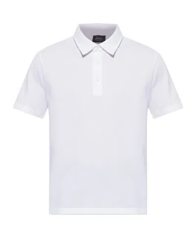 Brioni Short-sleeved Polo Shirt In White