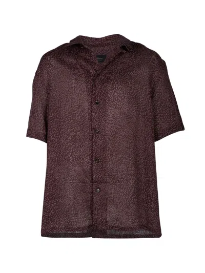 Brioni Short-sleeves Shirt In Brown