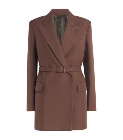 BRIONI SILK BELTED PRISCA BLAZER