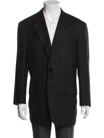 Pre-owned Brioni Silk Blazer In Black