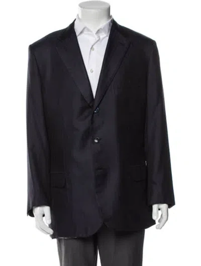 Pre-owned Brioni Silk Blazer In Blue