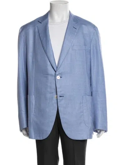 Pre-owned Brioni Silk Blazer In Blue