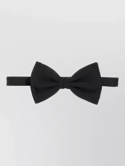Brioni Silk Bow Tie Adjustable Strap Design In Black