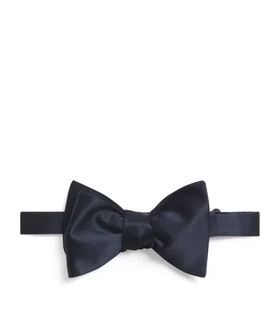 Brioni Silk Bow Tie In Blue