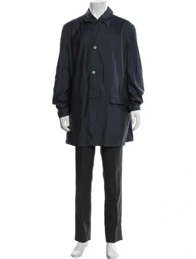 Pre-owned Brioni Silk Coat In Blue