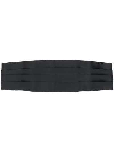 Brioni Silk Commuerbund In Black
