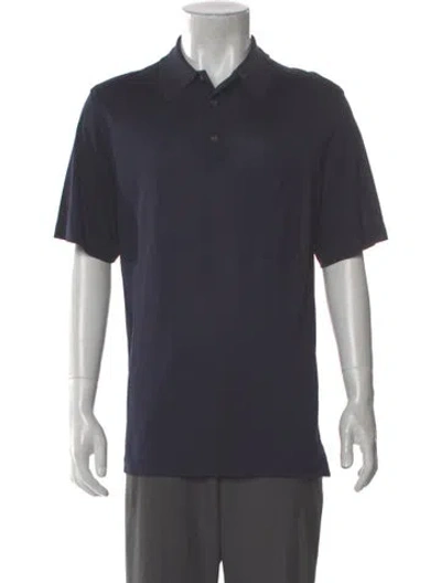 Pre-owned Brioni Silk Crew Neck Polo Shirt In Gray
