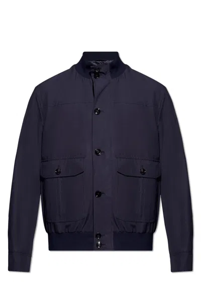 Brioni Silk Jacket In Blue