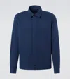 Brioni Silk Jacket In Blue