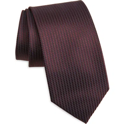 Brioni Silk Jacquard Standard Silk Tie In Purple/red