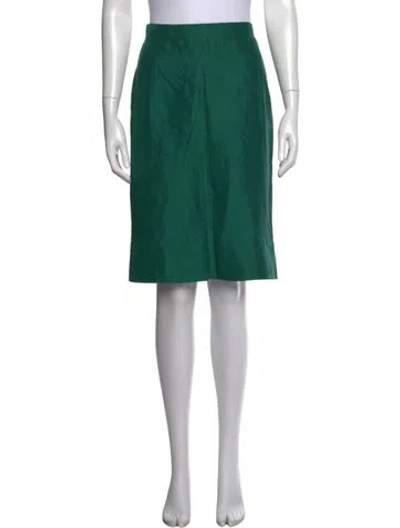 Pre-owned Brioni Silk Knee-length Skirt In Green