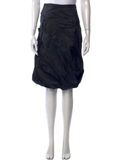 Pre-owned Brioni Silk Midi Length Skirt In Black