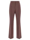 Brioni Pink Silk Pants In Brown