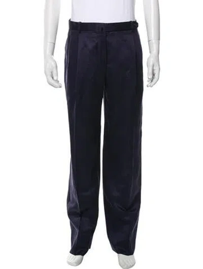 Pre-owned Brioni Silk Pants In Gray