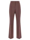 Brioni Pink Silk Pants In Brown