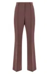 Brioni Pink Silk Pants In Brown