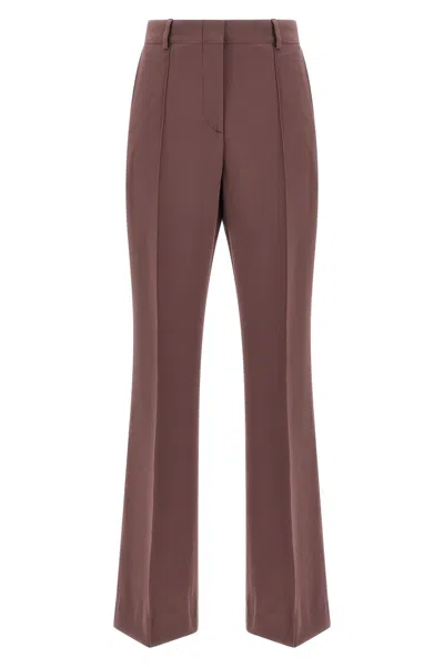 Brioni Silk Trousers In Brown