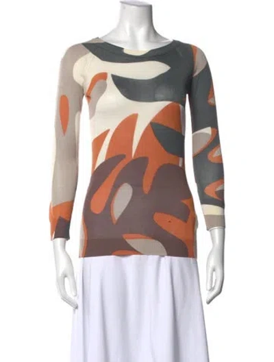 Pre-owned Brioni Silk Patterned Top In Multi