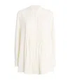 Brioni Silk Plastron-detail Shirt In Neutral