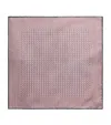 Brioni Silk Pocket Square In Pink