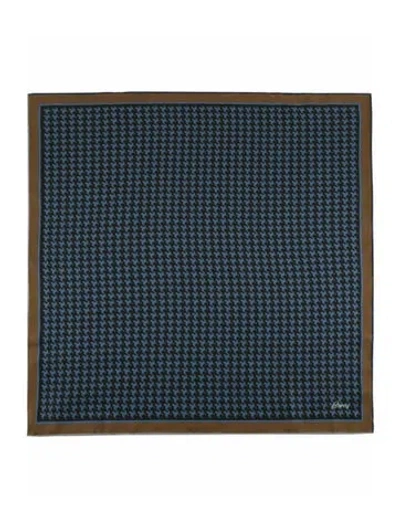 Pre-owned Brioni Silk Pocket Square W/ Tags In Blue