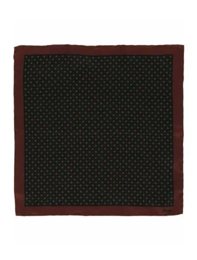 Pre-owned Brioni Silk Pocket Square W/ Tags In Blue