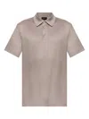 Brioni Silk Polo Shirt In Neutrals