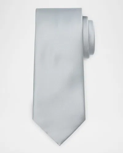 Brioni Silk Satin Tie In Multi