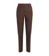 Brioni Silk Slim Trousers In Brown