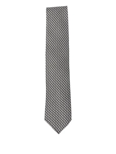 Brioni Silk Tie In Black