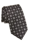 Brioni Silk Tie In Black White