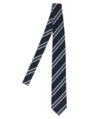 Brioni Silk Tie Narrow Shape Diagonal Stripe Pattern In Multi