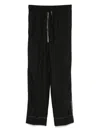 Brioni Silk Trousers In Black