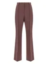 Brioni Pink Silk Pants In Brown
