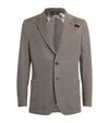 Brioni Silk-wool Single-breasted Blazer In Brown