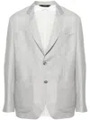 Brioni Single-breasted Blazer In Grey
