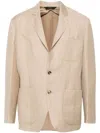 Brioni Single-breasted Blazer In Neutrals