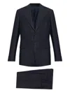 Brioni Single-breasted Wool Suit In Black