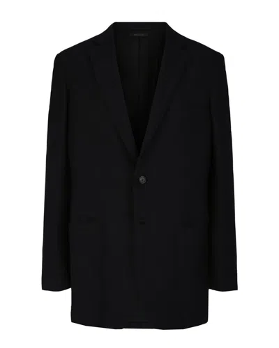 Brioni Single-breasted Wool & Silk Blazer In Black